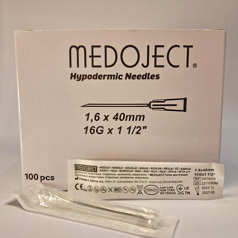 MEDOJECT Голка для ін'єкцій 1,60 x 40 мм (16 G x 1 1/2")